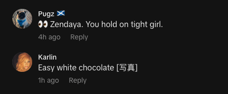 Fan reactions in the comments section.