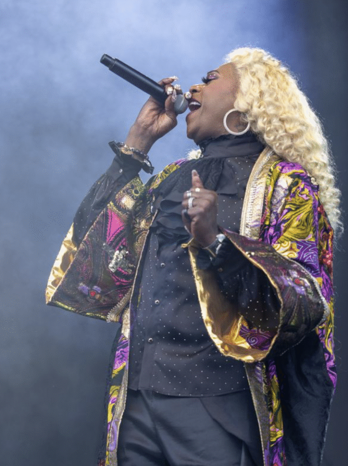 Big Freedia performs at Outside Lands with the Gay Mens Chorus of San Francisco after debuting new Gospel album 'Pressing On'. Photo: Alive Company