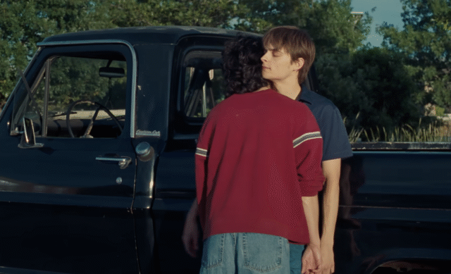 Intimate scene between Conan's character and Brando from the 'Caramel' music video.