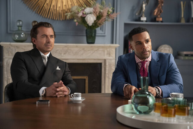 Emily in Paris. (L to R) William Abadie as Antoine Lambert, Lucien Laviscount as Alfie in Emily in Paris. Cr. Caroline Dubois/Netflix © 2025