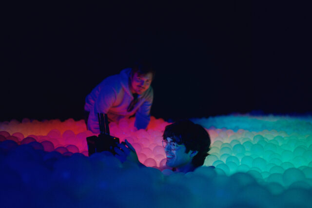 James Sweeney BTS of Twinless Courtesy of Roadside Attractions