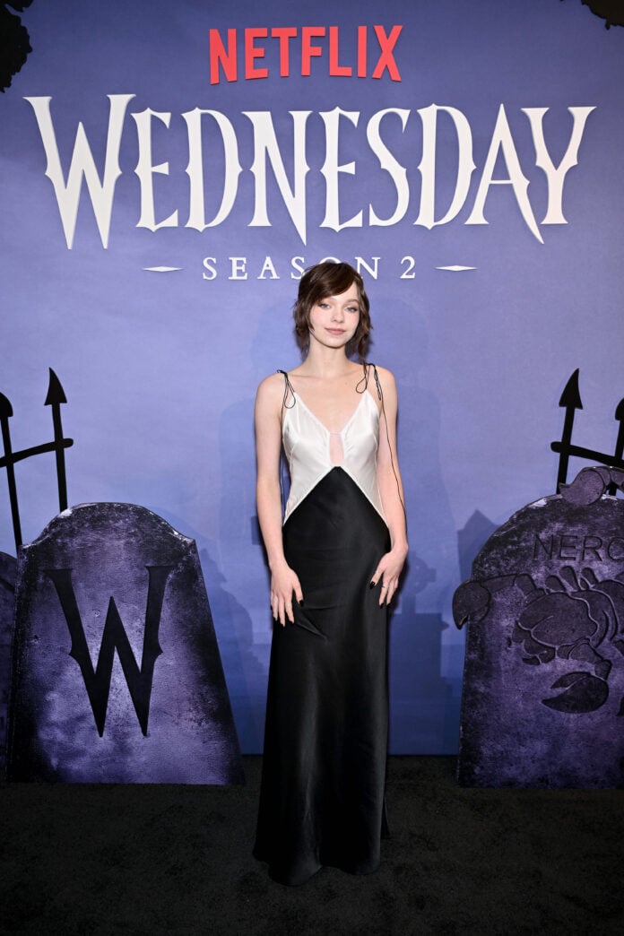 NEW YORK, NEW YORK - AUGUST 05: Emma Myers attends the Wednesday S2 NY Fan Screening at Paris Theater on August 05, 2025 in New York City. (Photo by Roy Rochlin/Getty Images for Netflix)