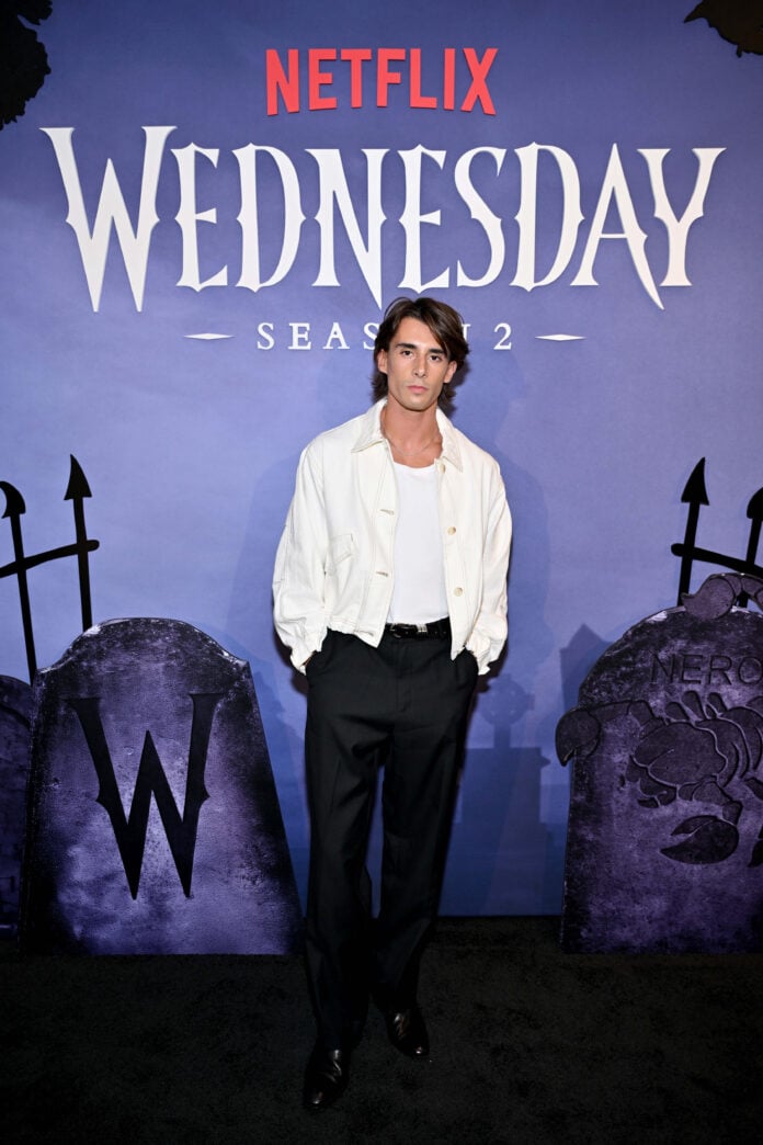 NEW YORK, NEW YORK - AUGUST 05: Georgie Farmer attends the Wednesday S2 NY Fan Screening at Paris Theater on August 05, 2025 in New York City. (Photo by Roy Rochlin/Getty Images for Netflix)