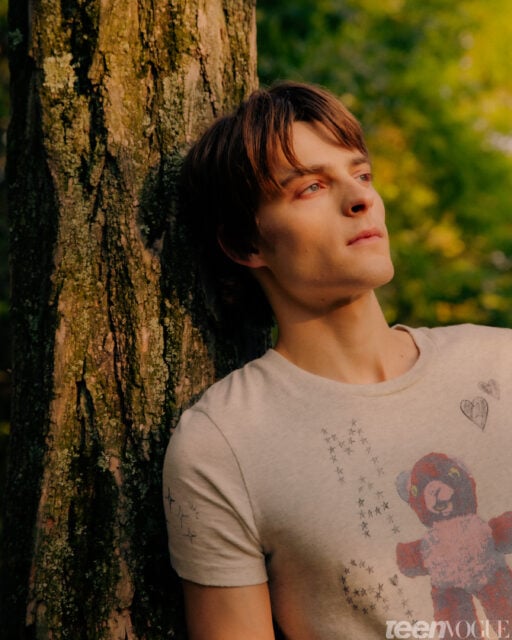 Portraits of actor Corey Fogelmanis photographed one golden evening in Central Park for Teen Vogue.