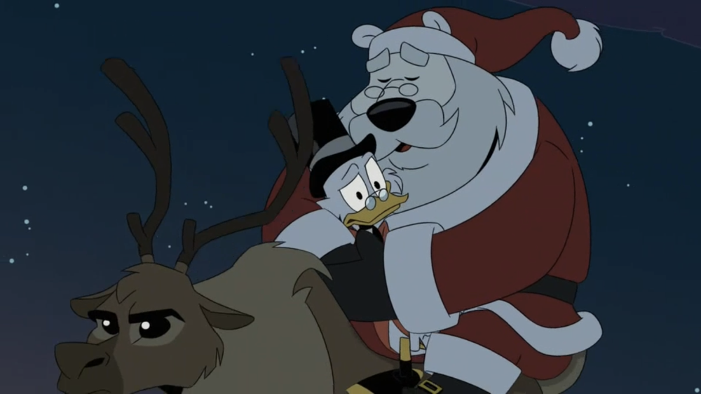 Bear dressed as Santa in Disney’s DuckTales (2020)