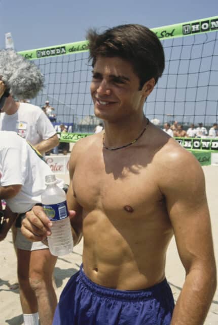 David Charvet during the filming of Baywatch, California, United States, circa 1993.  