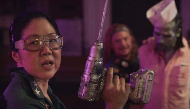 Margaret Cho in Tina Romero’s QUEENS OF THE DEAD. Courtesy of Shannon Madden. An Independent Film Company and Shudder Release
