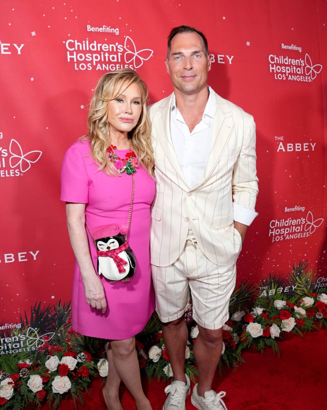 Kathy Hilton and Tristan Schukraft attend The Abbey's 20th Annual Christmas In September Benefiting Children's Hospital Los Angeles hosted by Kathy Hilton and Tristan Schukraft at The Abbey on September 25, 2025 in West Hollywood, California. Photo: Presley Ann/Getty Images
