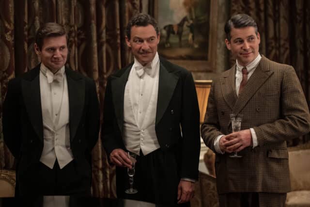 (L to R) Allen Leech stars as Tom Branson, Dominic West as Guy Dexter and Robert James-Collier as Thomas Barrow in DOWNTON ABBEY: The Grand Finale, a Focus Features release.

Credit: Rory Mulvey / © 2025 FOCUS FEATURES LLC