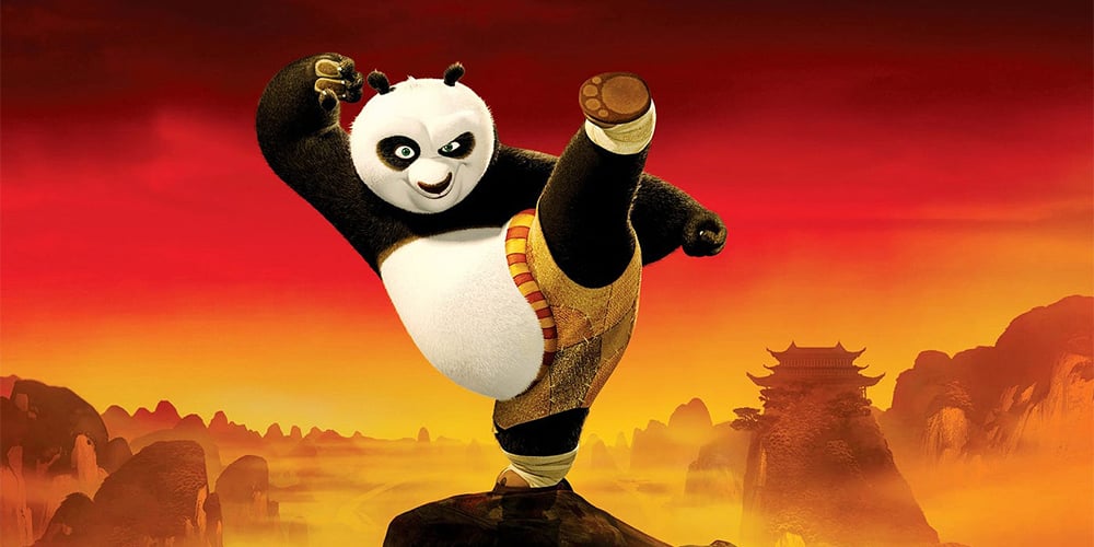 Po from Kung Fu Panda, the clumsy yet skilled Dragon Warrior.