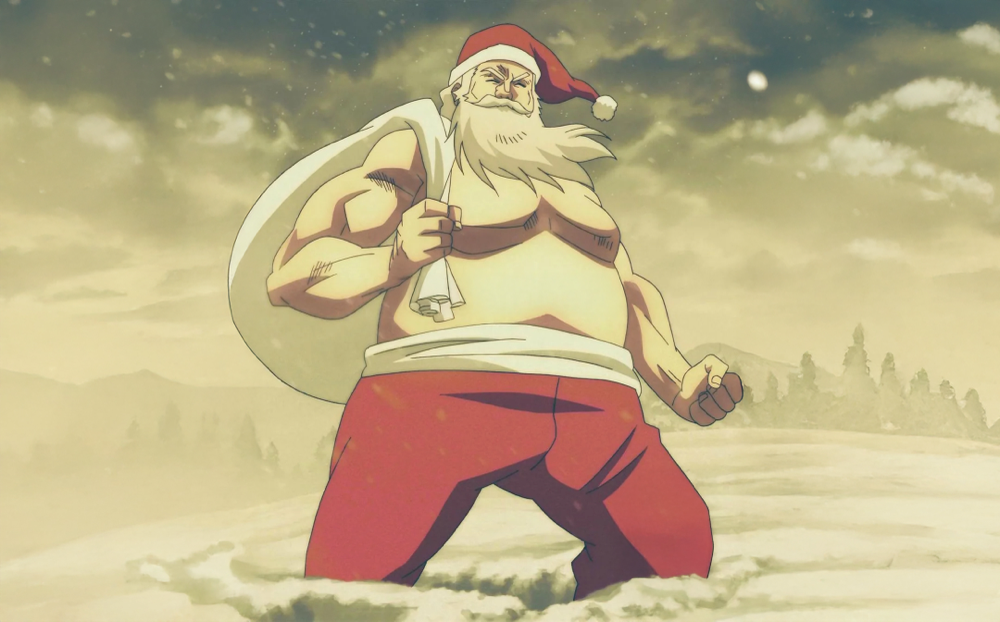 Sumo Claus, known as “Thunder Cross,” from Persona 4 the Golden Animation (2014)