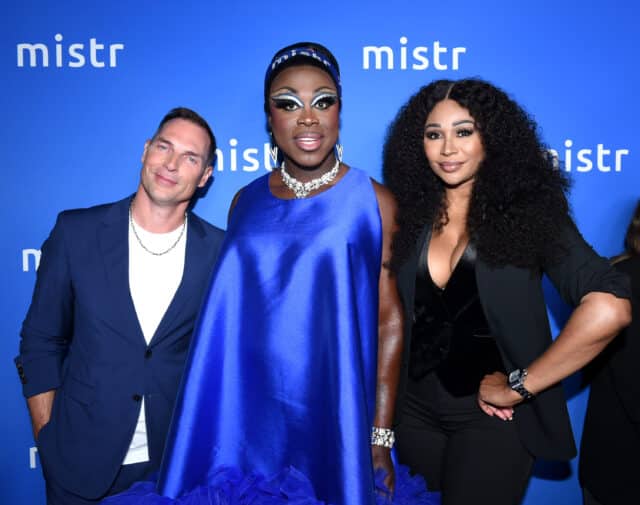 (L-R) Tristan Schukraft, Owner, The Abbey, Bob the Drag Queen and Cynthia Bailey attend MISTR's National PrEP Day at The Abbey on October 09, 2025 in West Hollywood, California. 