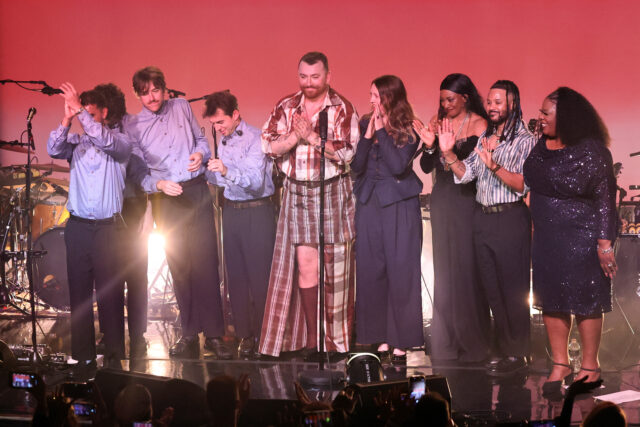 Sam Smith performs onstage during the Sam Smith: “To Be Free New York City” Residency at Warsaw on October 15, 2025 in New York City.