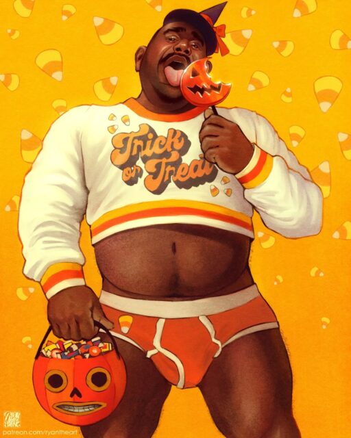 Spooky gay illustration by @ryantheart