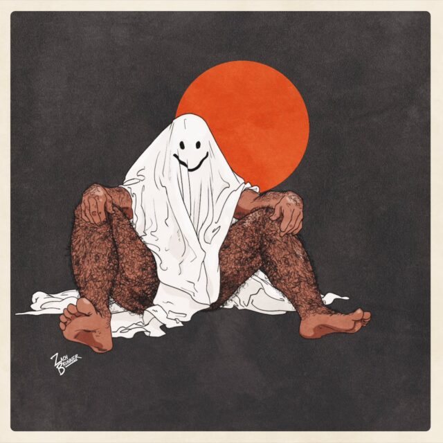 Spooky gay illustration by @zacharyiswackary