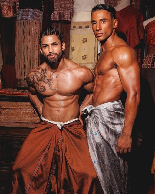 Mr. Sri Lanka and Mr. Puerto Rico at Mister Global in Thailand, 2025.