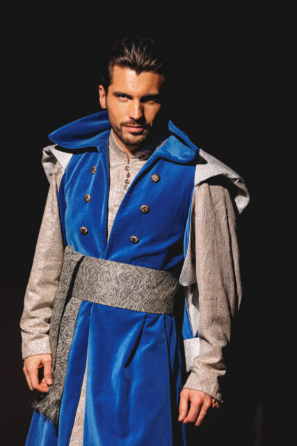 The men of Mister Global 2025 dressed in costume celebrating their unique cultural heritage.