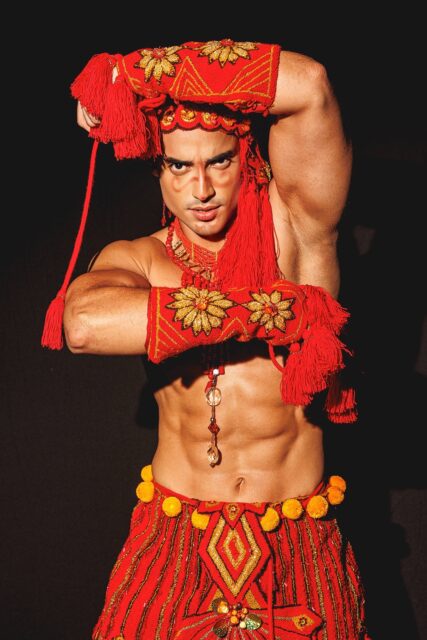 The men of Mister Global 2025 dressed in costume celebrating their unique cultural heritage.