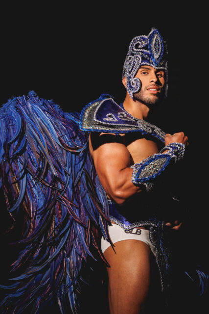 The men of Mister Global 2025 dressed in costume celebrating their unique cultural heritage.
