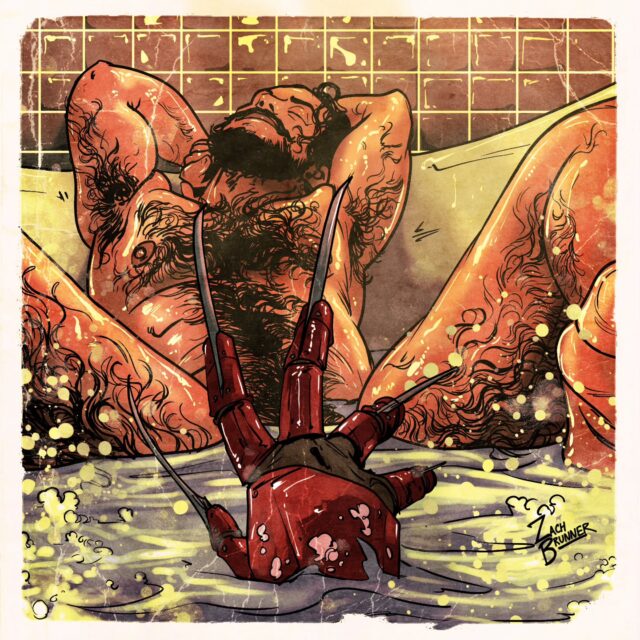 Spooky gay illustration by @zacharyiswackary