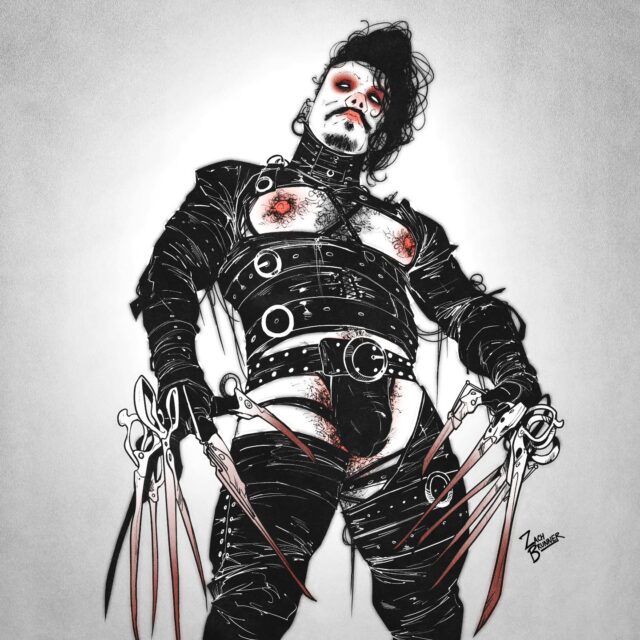 Spooky gay illustration by @zacharyiswackary