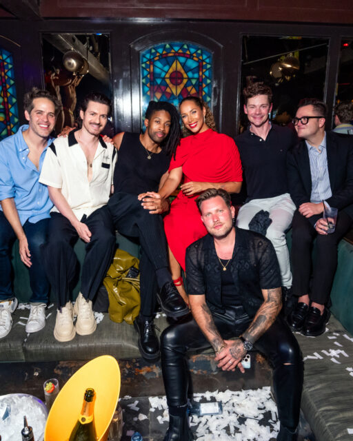 Leona Lewis stuns in red at The Abbey, giving fans a sneak peek of her Las Vegas holiday residency.