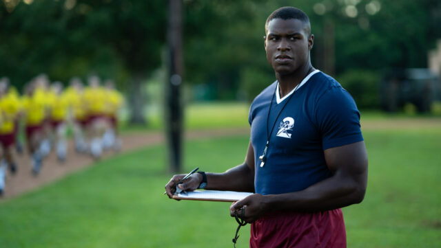 Cedrick Cooper as Sgt. McKinnon in Episode 102 of Boots. Cr. Alfonso "Pompo" Bresciani/Netflix © 2023