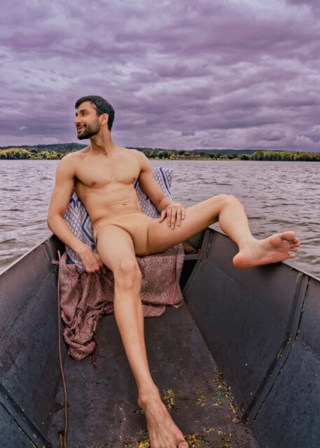 Mr. Canada pictured on a boat for Mister Global in Thailand, 2025