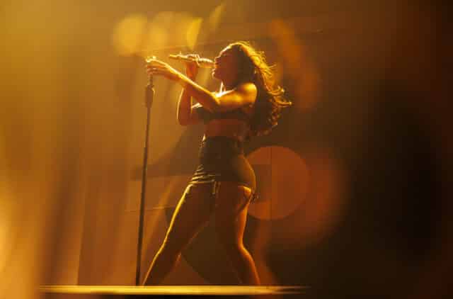 Doechii performs at the “Live from the Swamp Tour" at Byline Bank Aragon Ballroom on October 14, 2025 in Chicago, Illinois. 