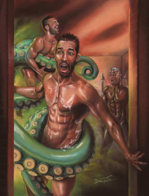 Spooky gay illustration by @artofbreyette