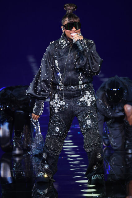 Missy Elliott performs during the runway for Victoria's Secret Fashion Show 2025 on October 15, 2025 in New York City.