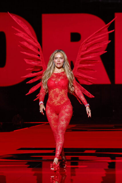 Karol G walks the runway during the 2025 Victoria's Secret Fashion Show at Steiner Studios on October 15, 2025 in New York City.