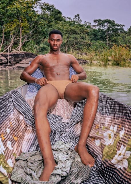 Mr. Nigeria pictured on a boat for Mister Global in Thailand, 2025