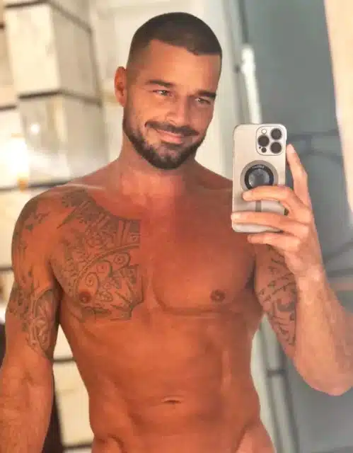 Ricky Martin shirtless on Instagram. Photo: Ricky Martin via Instagram