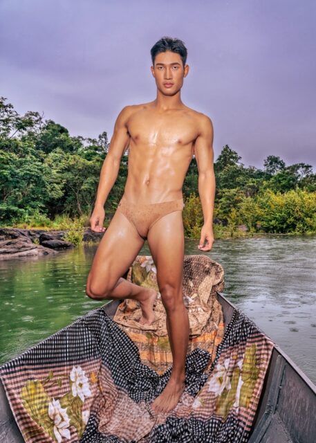 Mr. Thailand pictured on a boat for Mister Global in Thailand, 2025