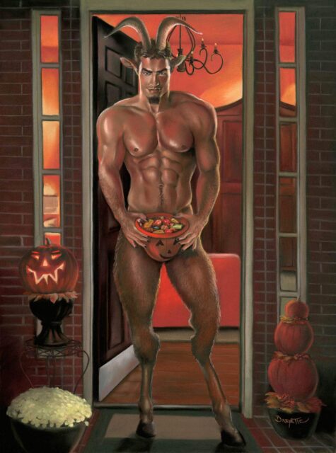 Spooky gay illustration by @artofbreyette