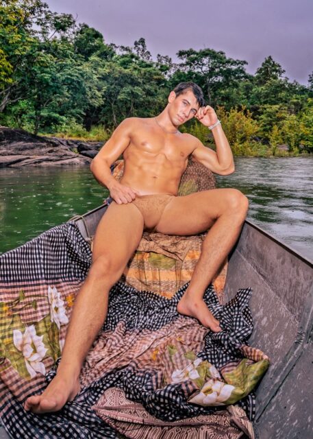 Mr. USA pictured on a boat for Mister Global in Thailand, 2025