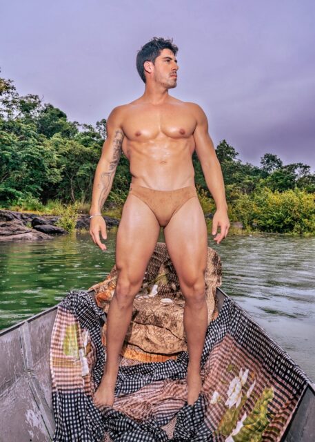 Mr. Uruguay pictured on a boat for Mister Global in Thailand, 2025