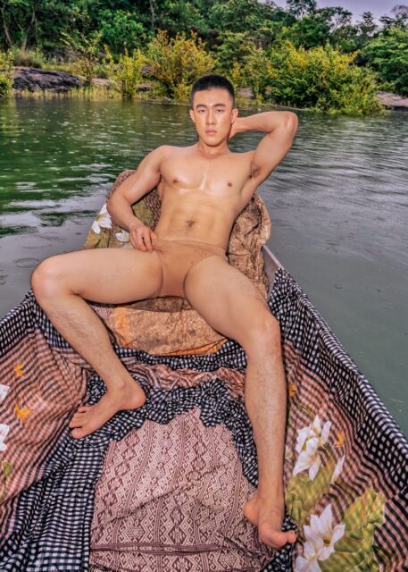 Mr. Vietnam pictured on a boat for Mister Global in Thailand, 2025