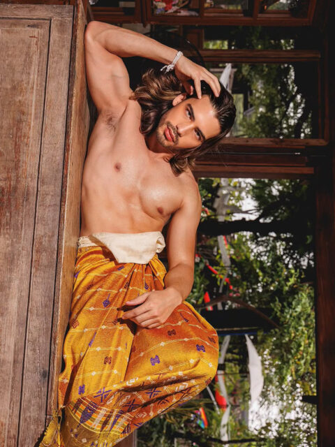 Mr. Cuba wrapped in the elegance of Isan Thai silk for Mister Global, 2025
