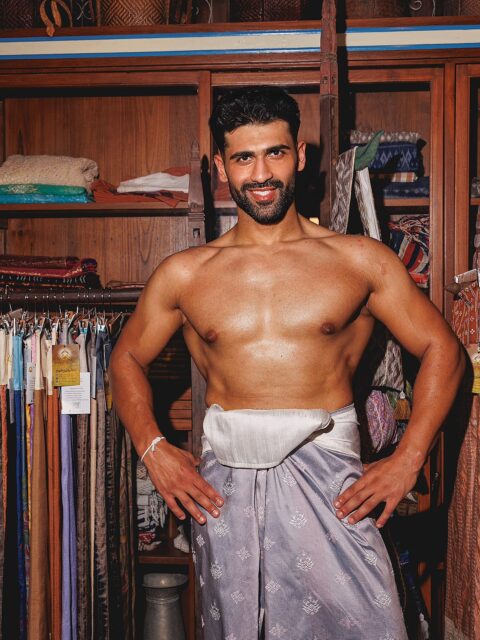 Mr. England wrapped in the elegance of Isan Thai silk for Mister Global, 2025