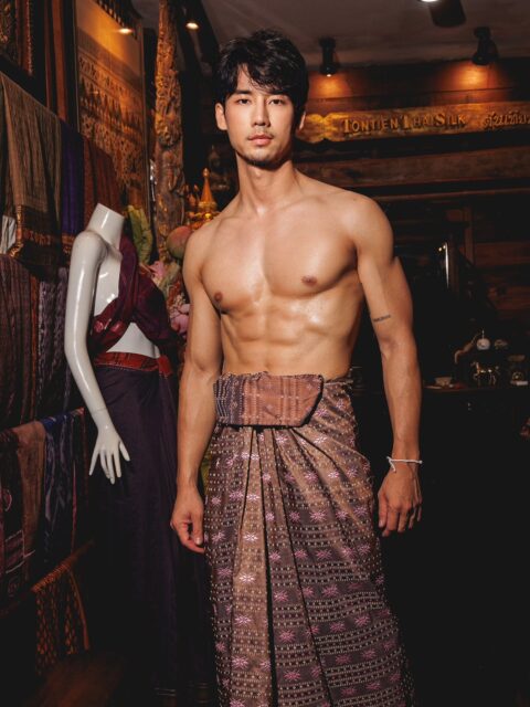 Mr. Laos wrapped in the elegance of Isan Thai silk for Mister Global, 2025