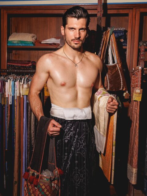 Mr. Poland wrapped in the elegance of Isan Thai silk for Mister Global, 2025