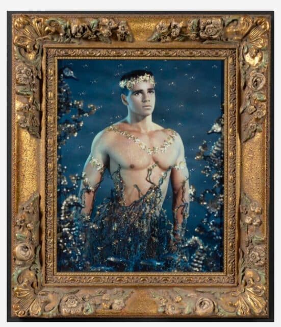 Neptune (Karim Boualam)
1988, Pierre et Gilles. Hand-painted photograph on canvas. Getty Museum. © Pierre et Gilles