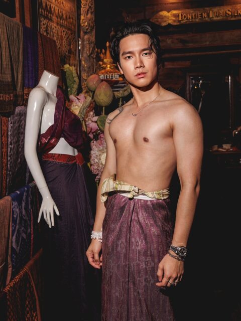 Mr. Singapore wrapped in the elegance of Isan Thai silk for Mister Global, 2025