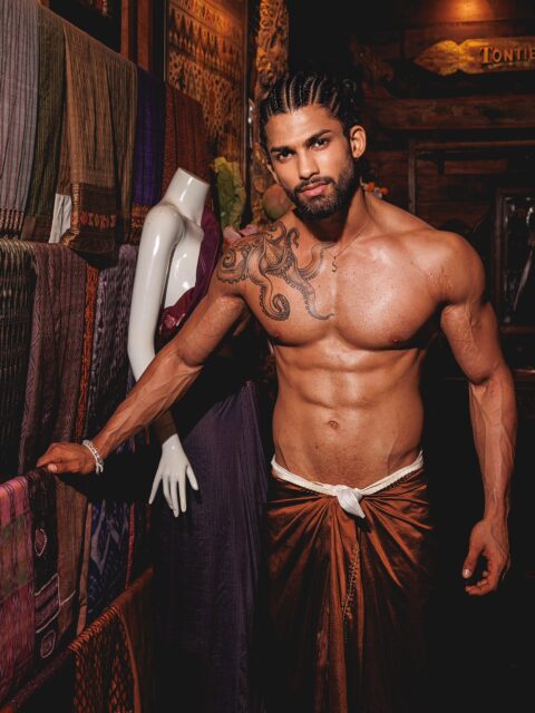 Mr. Sri Lanka wrapped in the elegance of Isan Thai silk for Mister Global, 2025
