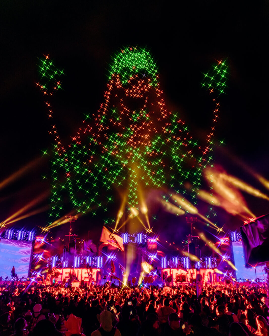 Halloween fans attended Insomniac's Escape Psycho Circus with a lineup of DJs and spooktacular performers. Photo: Brian Rapaport via Insomniac