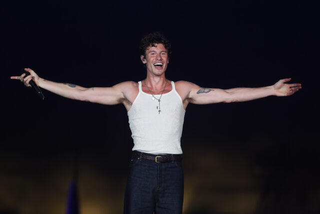 Shawn Mendes performs on Mundo Stage as part of the Rock In Rio Festival at Cidade do Rock on September 23, 2024 in Rio de Janeiro, Brazil.