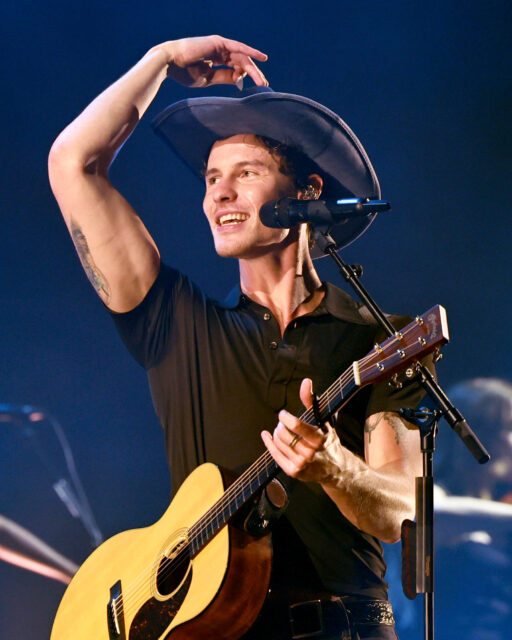 Shawn Mendes performs onstage during the On The Road Again tour at TD Garden on September 25, 2025 in Boston, Massachusetts. 