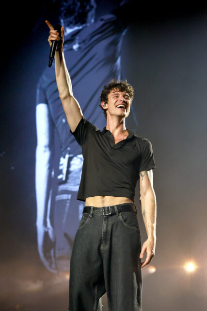 Shawn Mendes performs onstage during the On The Road Again tour at TD Garden on September 25, 2025 in Boston, Massachusetts.
